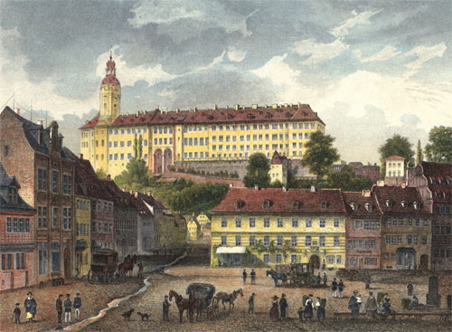 RudolstadtMarktplatzSchlossIm1850